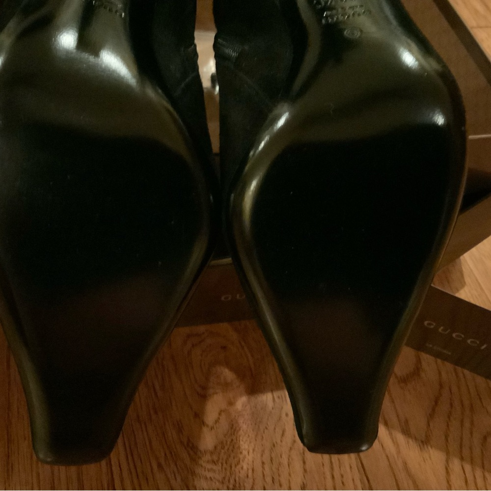 Gucci Booties - New with Box - Size 38.5 - Black Suede - Picture 6 of 15